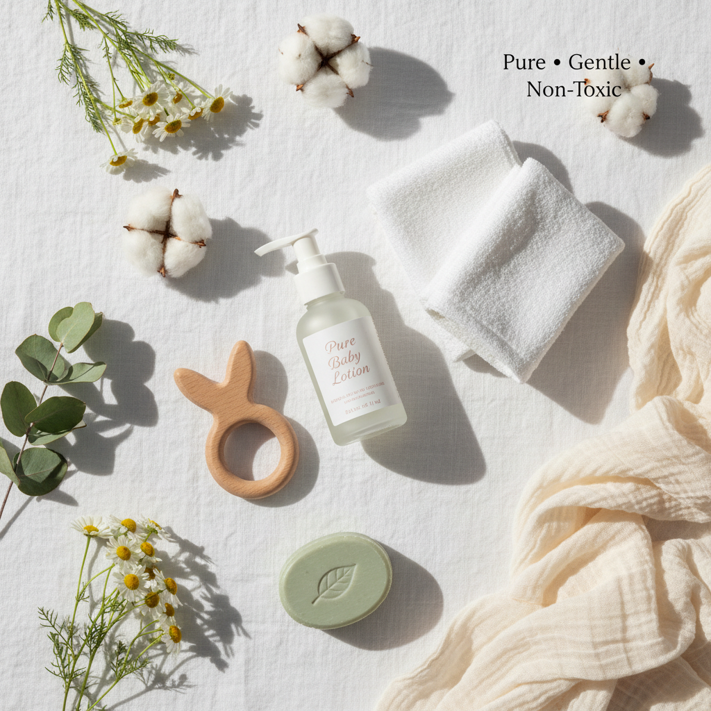 Non-toxic pure baby and kids products — gentle, clean, and safe for sensitive skin