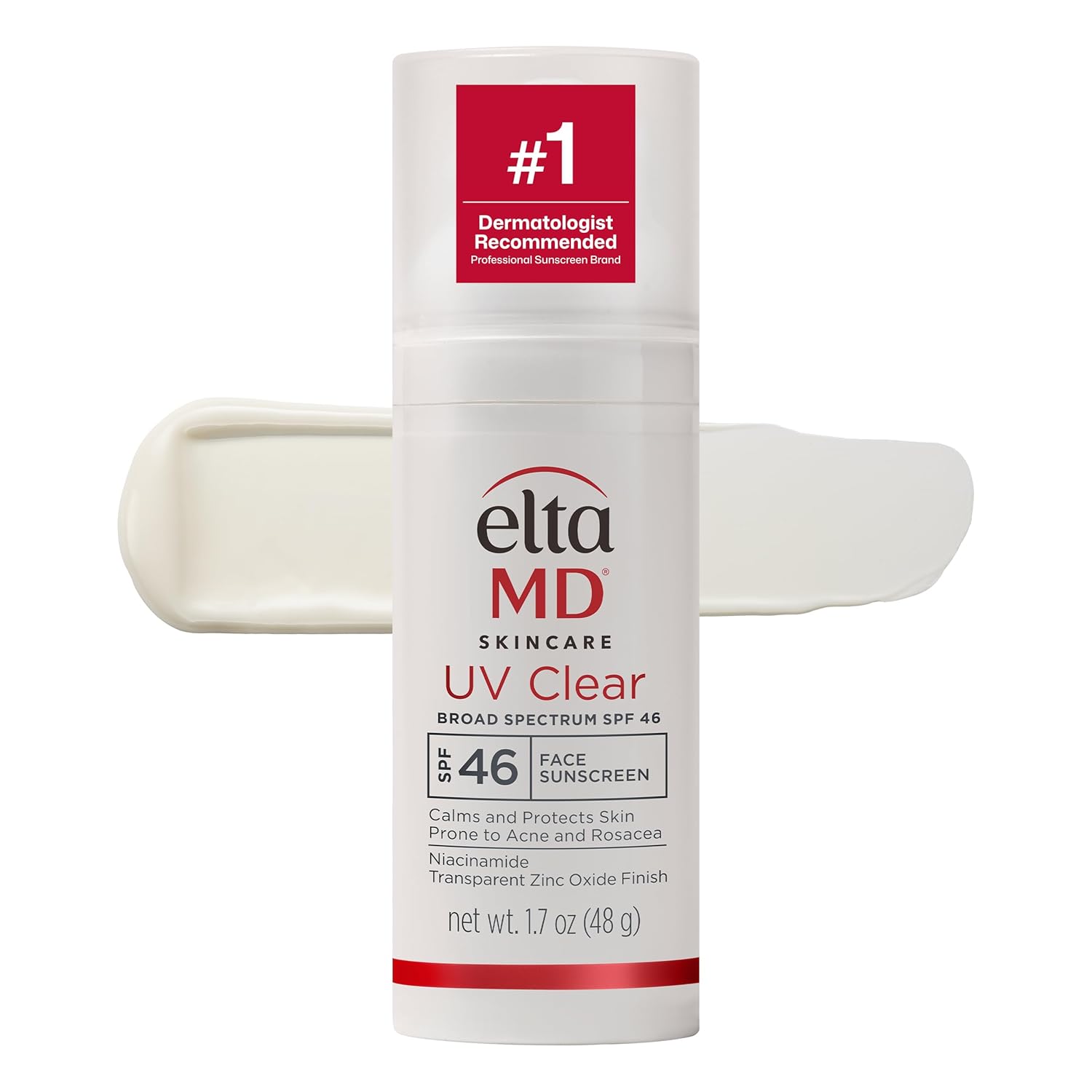 Eltma MD UV Clear sunscreen bottle on a white background