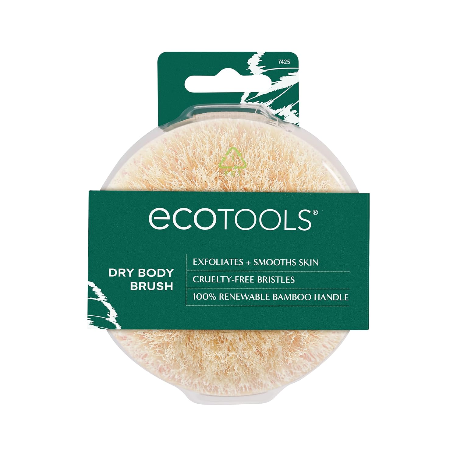Ecotools dry body brush packaging on a white background