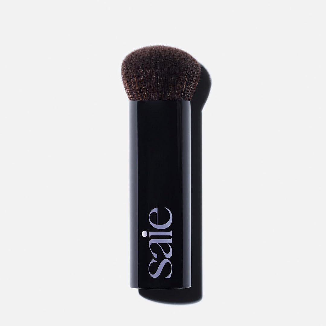 Saie The Big Liquid Foundation Brush — dense dome-shaped brush with cruelty-free synthetic bristles for buffing and blending liquid foundation