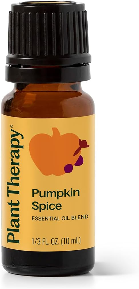 Plant Therapy Pumpkin Spice Fall Essential Oil Blend 10mL amber bottle — 100% pure GC/MS tested — BodyWell1