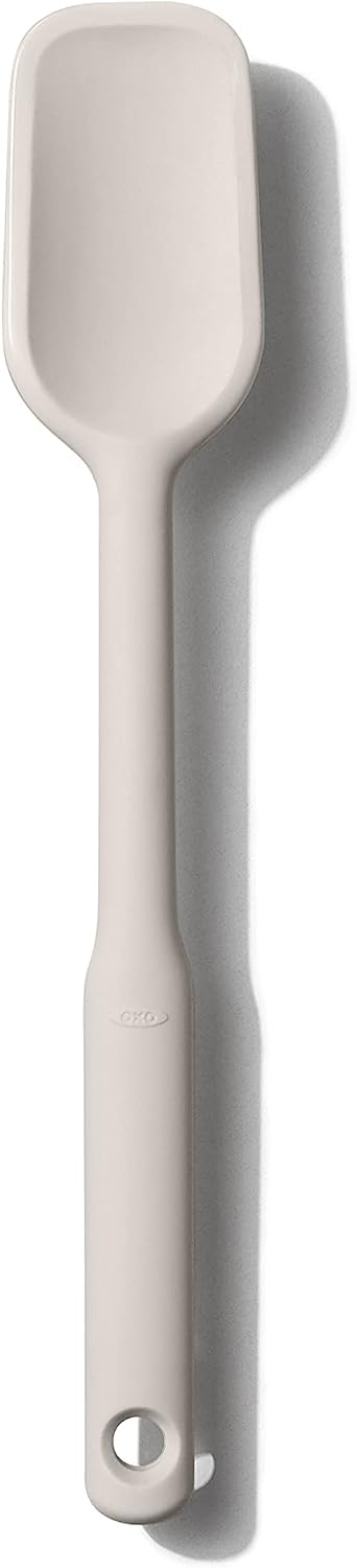 OXO Good Grips silicone spoon spatula in Oat — BPA-free, heat-resistant spoonula for non-toxic cooking