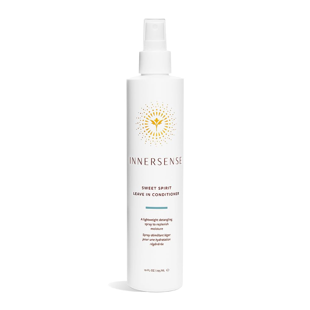 Innersense Organic Beauty Sweet Spirit Leave-In Conditioner 10 fl oz spray bottle with white background — non-toxic, cruelty-free clean haircare