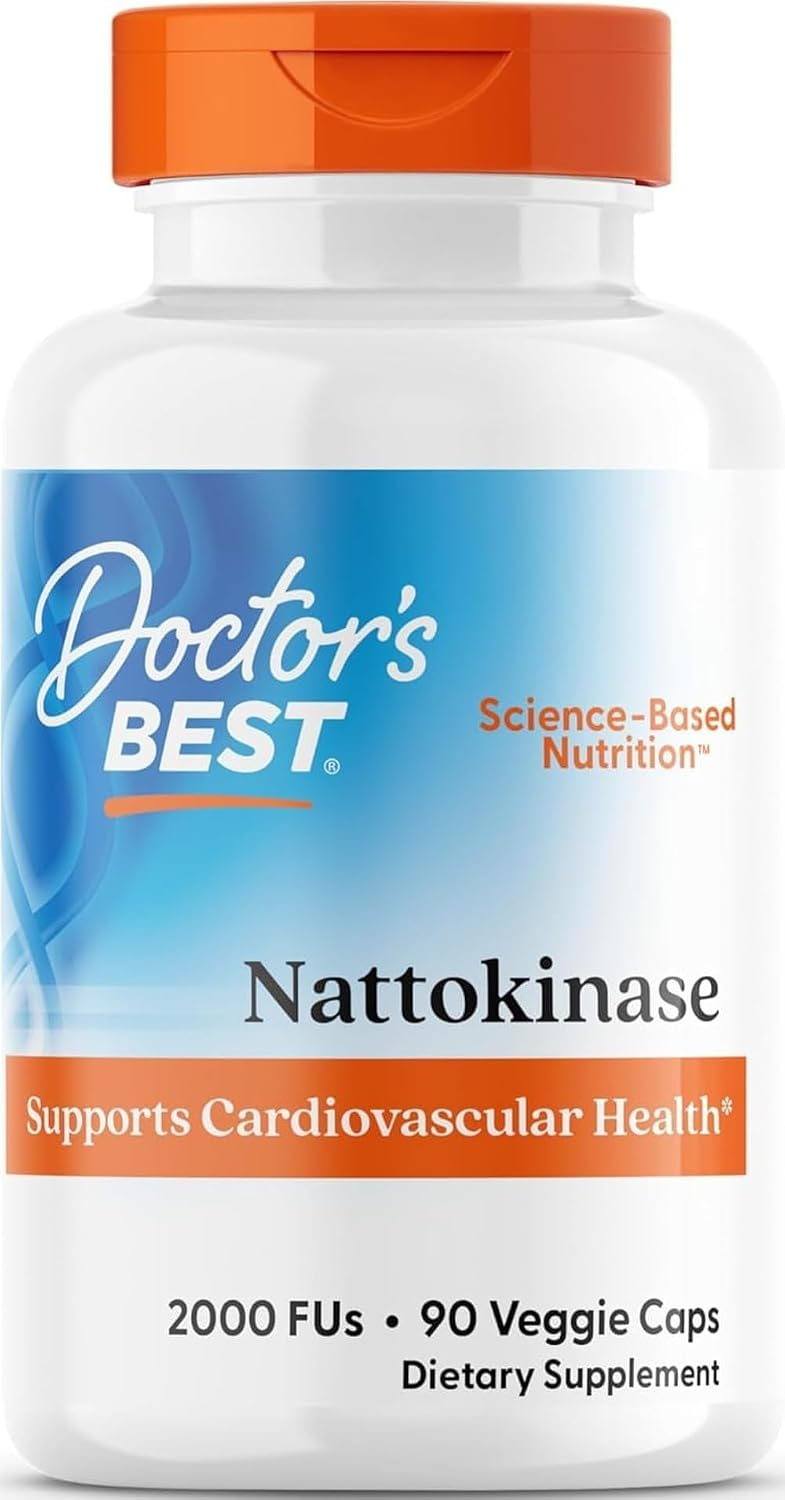 Doctor's Best Nattokinase 2000 FU 90 Veg Caps Supports Cardiovascular Health — BodyWell1